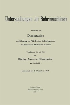 Untersuchungen an Bohrmaschinen (eBook, PDF) - Ter- Jowhannesean, Suren