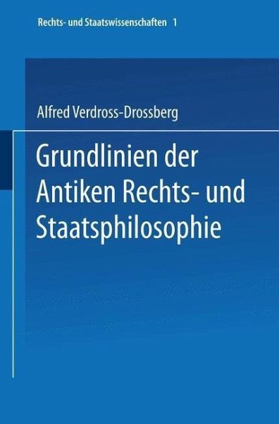 Grundlinien der Antiken Rechts- und Staatsphilosophie (eBook, PDF)