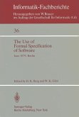 The Use of Formal Specification of Software (eBook, PDF)