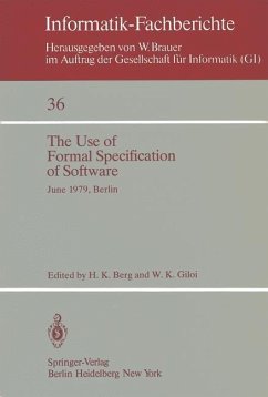 The Use of Formal Specification of Software (eBook, PDF)