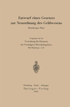 Entwurf eines Gesetzes zur Neuordnung des Geldwesens (eBook, PDF) - Fischer, Curt