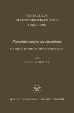 Rentabilitätsanalyse von Investitionen (eBook, PDF) - Heister, Matthias