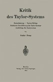 Kritik des Taylor-Systems (eBook, PDF)