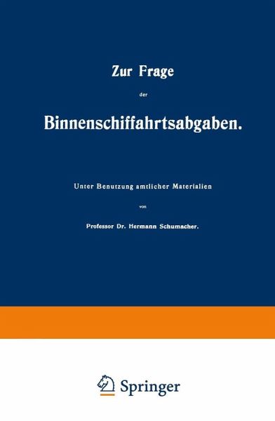 Zur Frage der Binnenschiffahrtsabgaben (eBook, PDF)