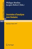 Journees d'Analyse Non Lineaire (eBook, PDF)