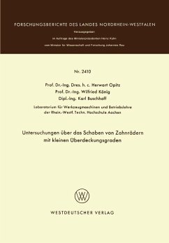 Untersuchungen über das Schaben von Zahnrädern mit kleinen Überdeckungsgraden (eBook, PDF) - Opitz, Herwart