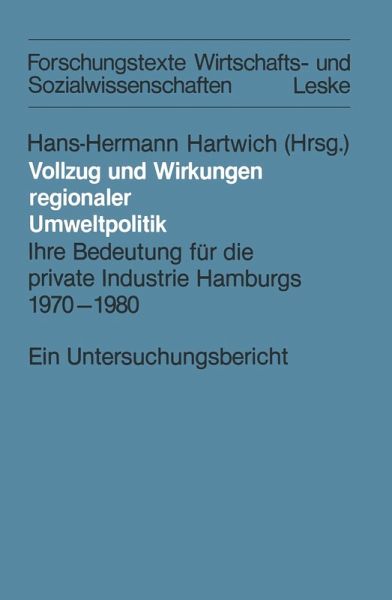 Vollzug und Wirkungen regionaler Umweltpolitik (eBook, PDF)