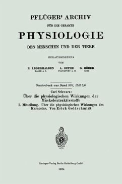 Über die physiologischen Wirkungen der Muskelextraktivstoffe (eBook, PDF) - Goldschmidt, Erich