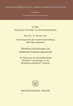 Öffentliche Verwaltungen und städtisches Entwicklungspotential (eBook, PDF) - Tank, Hannes