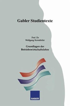 Grundlagen der Betriebswirtschaftslehre (eBook, PDF) - Korndörfer, Wolfgang