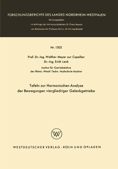 Tafeln zur Harmonischen Analyse der Bewegungen viergliedriger Gelenkgetriebe (eBook, PDF) - Meyer Zur Capellen, Walther