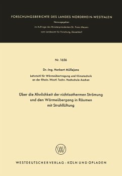 Über die Ähnlichkeit der nichtisothermen Strömung und den Wärmeübergang in Räumen mit Strahllüftung (eBook, PDF) - Müllejans, Herbert