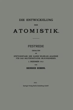 Cover Die Entwickelung der Atomistik (eBook, PDF)
