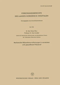Cover Mechanische Relaxationserscheinungen in vernetztem und gequollenem Polystyrol (eBook, PDF)