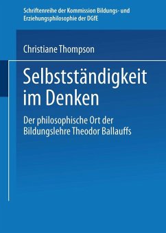 Selbständigkeit im Denken (eBook, PDF) - Thompson, Christiane