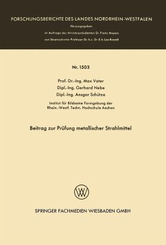 Beitrag zur Prüfung metallischer Strahlmittel (eBook, PDF) - Vater, Max