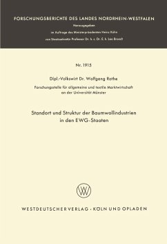 Cover Standort und Struktur der Baumwollindustrien in den EWG-Staaten (eBook, PDF)