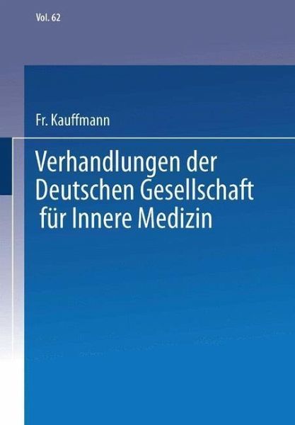 Verhandlungen der Deutschen Gesellschaft für Innere Medizin (eBook, PDF)