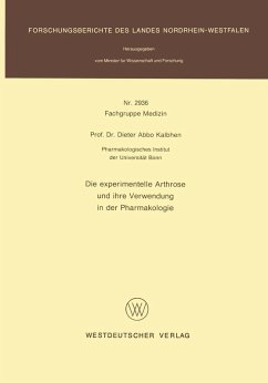 Cover Die experimentelle Arthrose und ihre Verwendung in der Pharmakologie (eBook, PDF)