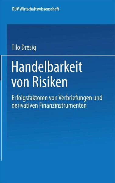 Handelbarkeit von Risiken (eBook, PDF) Handelbarkeit von Risiken (eBook, PDF)