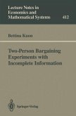 Two-Person Bargaining Experiments with Incomplete Information (eBook, PDF)