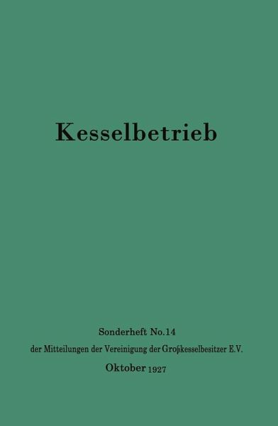 Kesselbetrieb (eBook, PDF) Kesselbetrieb (eBook, PDF)