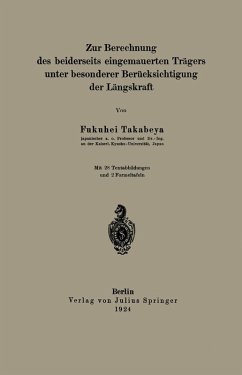 Cover Zur Berechnung des beiderseits eingemauerten Trägers unter besonderer Berücksichtigung der Längskraft (eBook, PDF)