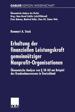 Erhaltung der finanziellen Leistungskraft gemeinnütziger Nonprofit-Organisationen (eBook, PDF) - Stock, Remmert A.