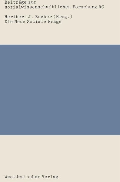 Die Neue Soziale Frage (eBook, PDF) Die Neue Soziale Frage (eBook, PDF)