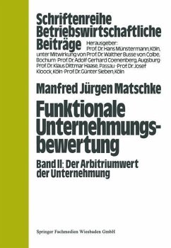 Funktionale Unternehmungsbewertung (eBook, PDF) - Matschke, Manfred Jürgen