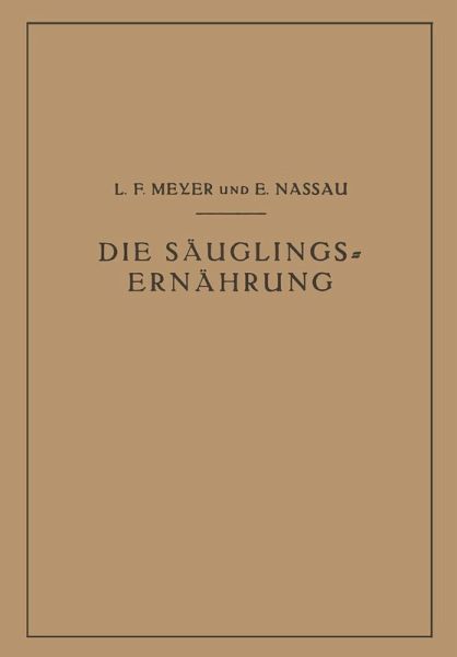 Die Säuglingsernährung (eBook, PDF)