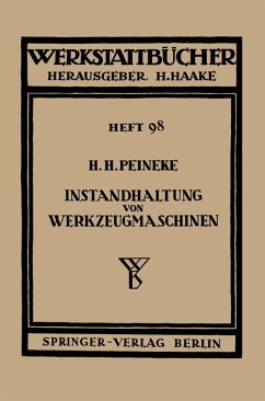 Instandhaltung von Werkzeugmaschinen (eBook, PDF) - Peineke, H. H.