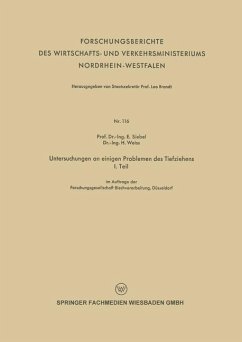 Untersuchungen an einigen Problemen des Tiefziehens (eBook, PDF) - Siebel, E.; Weiss, H.; Weiss, H.