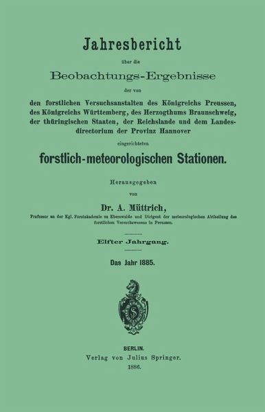Jahresbericht über die Beobachtungs-Ergebnisse (eBook, PDF)