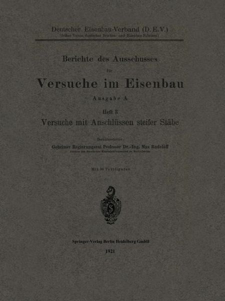 Berichte des Ausschusses für Versuche im Eisenbau (eBook, PDF) Berichte des Ausschusses für Versuche im Eisenbau (eBook, PDF)