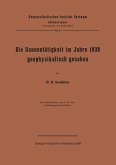 Die Sonnentätigkeit im Jahre 1938 geophysikalisch gesehen (eBook, PDF)