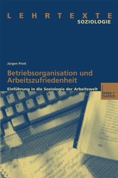Betriebsorganisation und Arbeitszufriedenheit (eBook, PDF) - Prott, Jürgen