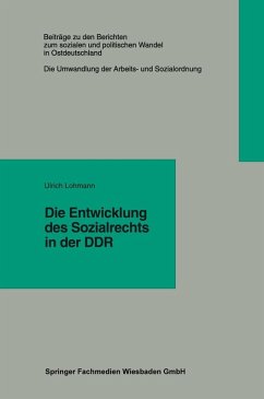 Die Entwicklung des Sozialrechts in der DDR (eBook, PDF) - Lohmann, Ulrich