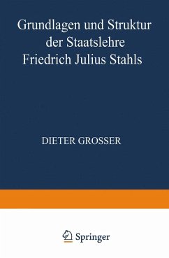 Cover Grundlagen und Struktur der Staatslehre Friedrich Julius Stahls (eBook, PDF)