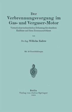Der Verbrennungsvorgang im Gas- und Vergaser-Motor (eBook, PDF) - Endres, Wilhelm