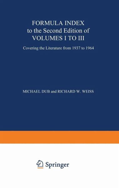 Formula Index to the Second Edition of Volume I to III (eBook, PDF) Formula Index to the Second Edition of Volume I to III (eBook, PDF)