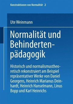 Normalität und Behindertenpädagogik (eBook, PDF) - Weinmann, Ute