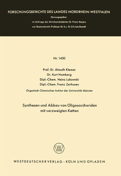 Cover Synthesen und Abbau von Oligosacchariden mit verzweigten Ketten (eBook, PDF)