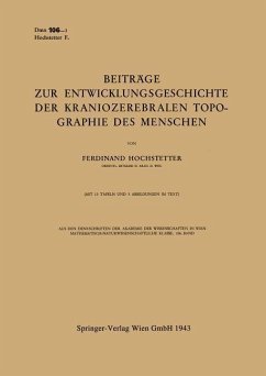 Beiträge zur Entwicklungsgeschichte der Kraniozerebralen Topographie des Menschen (eBook, PDF) - Hochstetter, Ferdinand