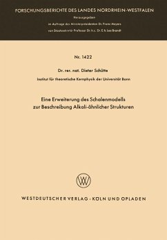 Eine Erweiterung des Schalenmodells zur Beschreibung Alkali-ähnlicher Strukturen (eBook, PDF) - Schütte, Dieter