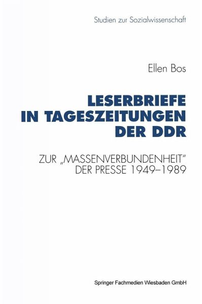 Leserbriefe in Tageszeitungen der DDR (eBook, PDF)
