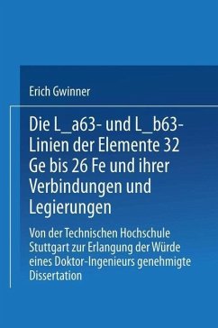 Cover Die La- und Lß-Linien der Elemente 32Ge bis 26Fe und ihrer Verbindungen und Legierungen (eBook, PDF)