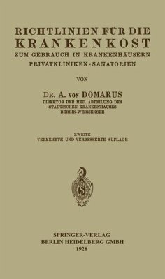 Richtlinien für die Krankenkost (eBook, PDF) - Domarus, Alexander Von