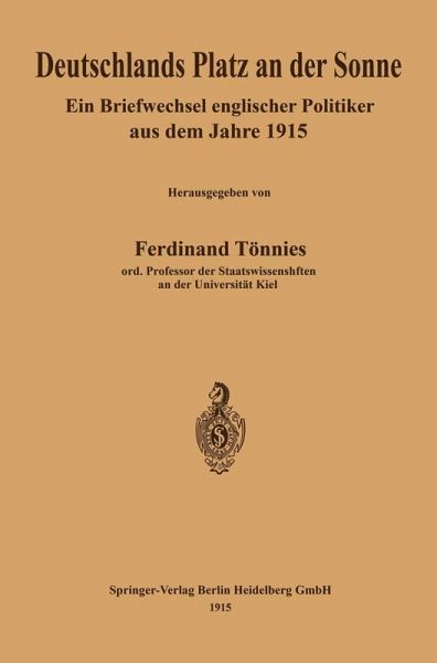 Deutschlands Platz an der Sonne (eBook, PDF)