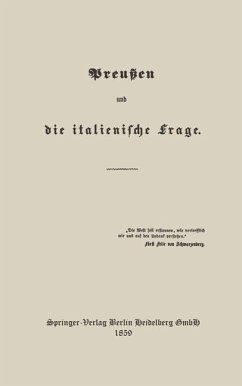Preußen und die italienische Frage (eBook, PDF) - Rößler, Constantin; Arnim, Heinrich von